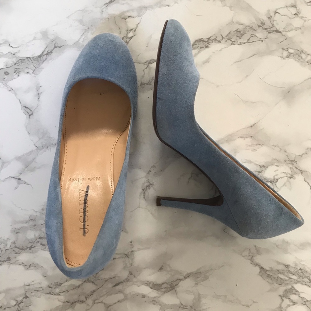 J.Crew Leather & Blue Suede Pumps